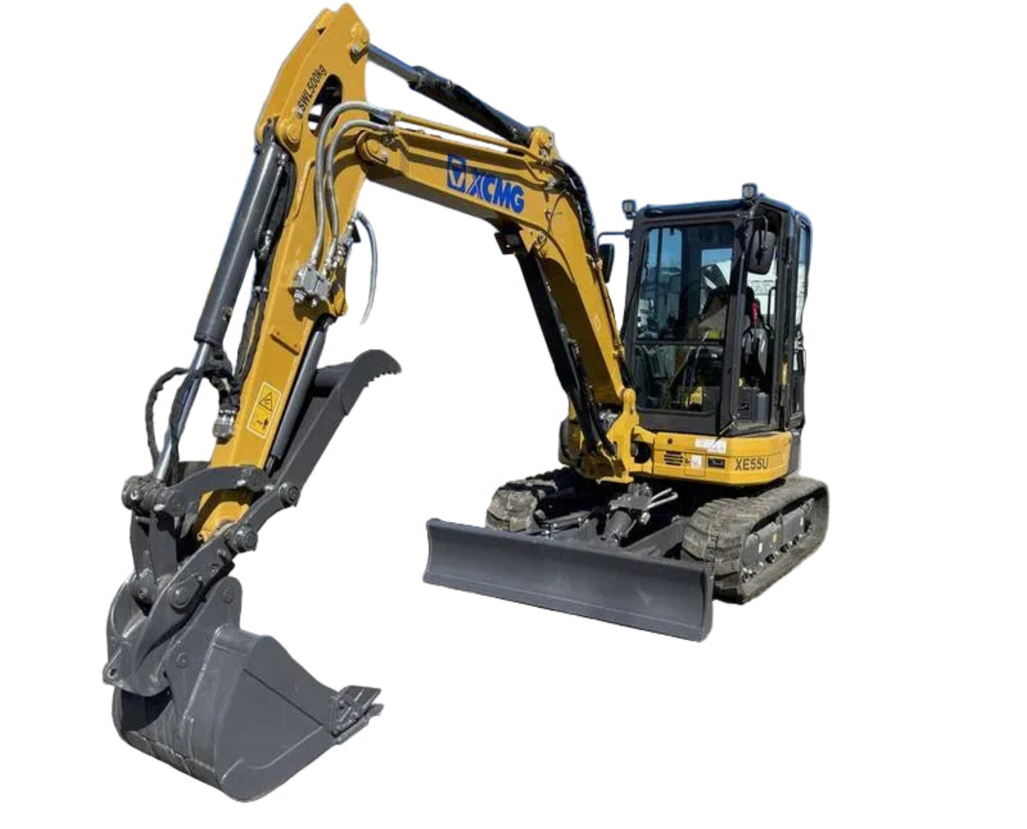 XCMG XE55U EXCAVATOR w/HVAC CAB, 12.5k lbs, (41.2 HP), RUBBER TRACKS