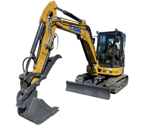 XCMG XE55U EXCAVATOR w/HVAC CAB, 12.5k lbs, (41.2 HP), RUBBER TRACKS