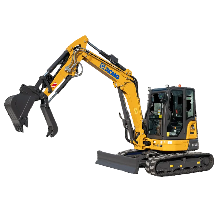 XCMG XE55U EXCAVATOR w/HVAC CAB, 12.5k lbs, (41.2 HP), RUBBER TRACKS