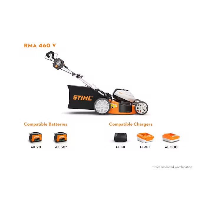 STIHL RMA 460 V SET 19 in. Battery Self-Propelled Lawn Mower (Battery & Charger)