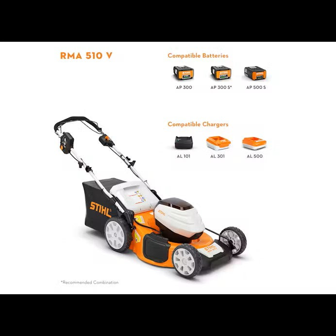 STIHL RMA 510 V SET 21 in. Battery Self-Propelled Lawn Mower (Battery & Charger)